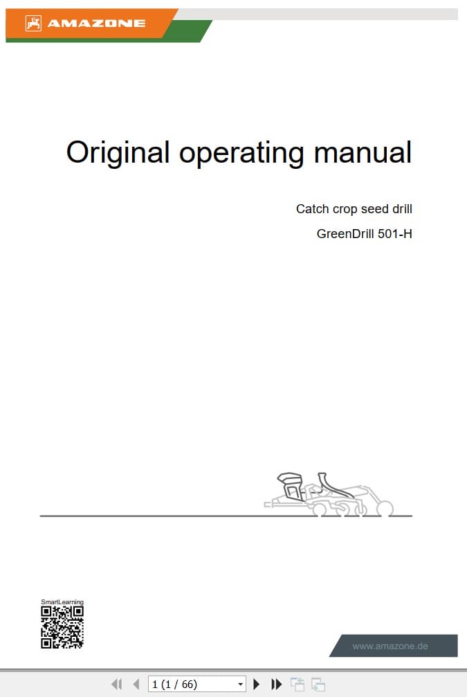 Amazone Seed Drill GreenDrill 501 H Operating Manual MG6805 EN GB 2022 (1)