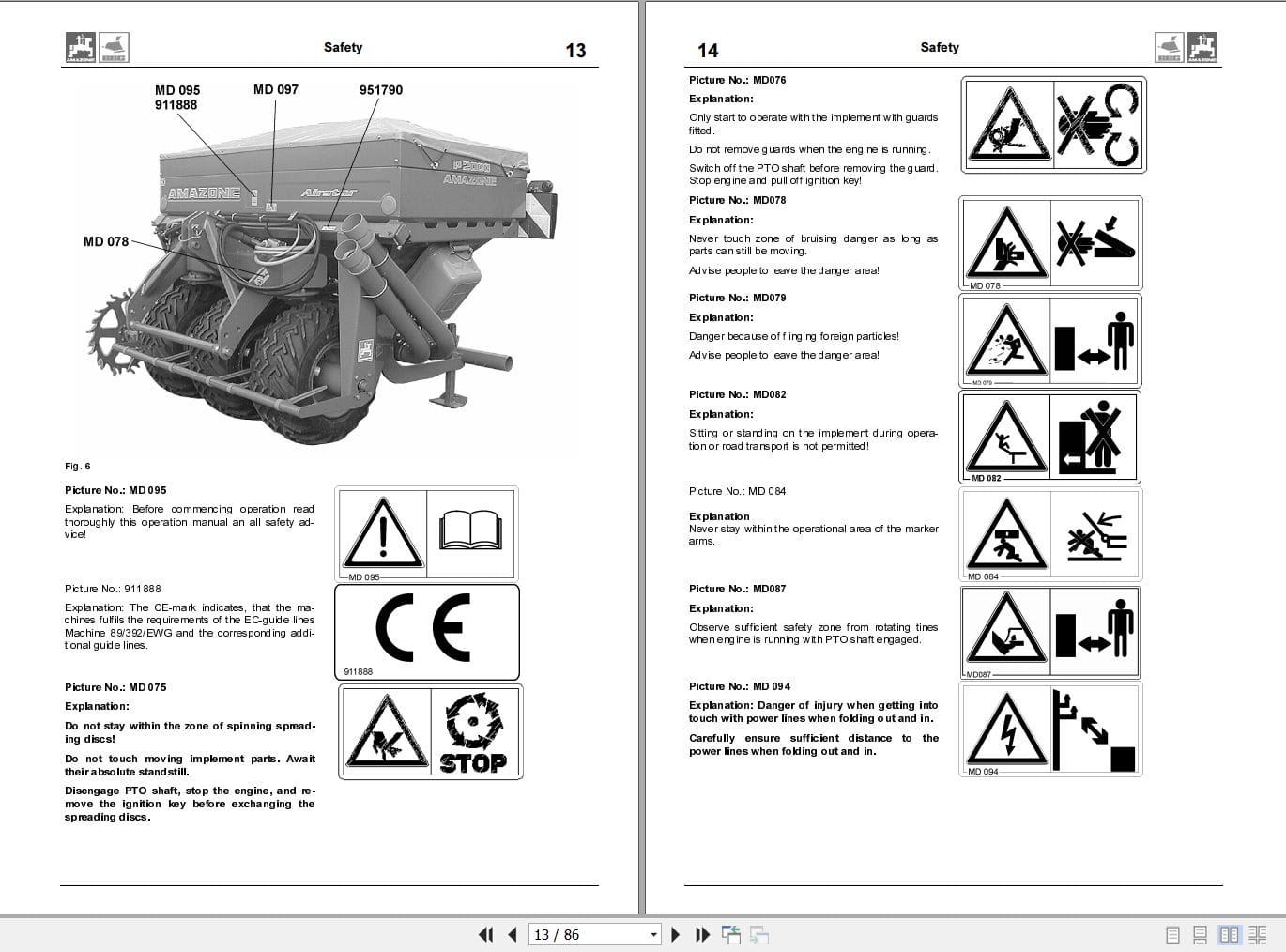 Amazone Seed Drill PSKW403 PSKW403 2 PSKW503 2 PSKW603 2 Operating Manual MG1015 (2)