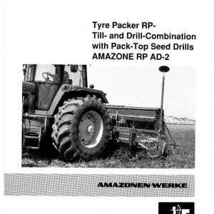 Amazone Seed Drill RP AD 2 Instructions Manual MG183 (1)