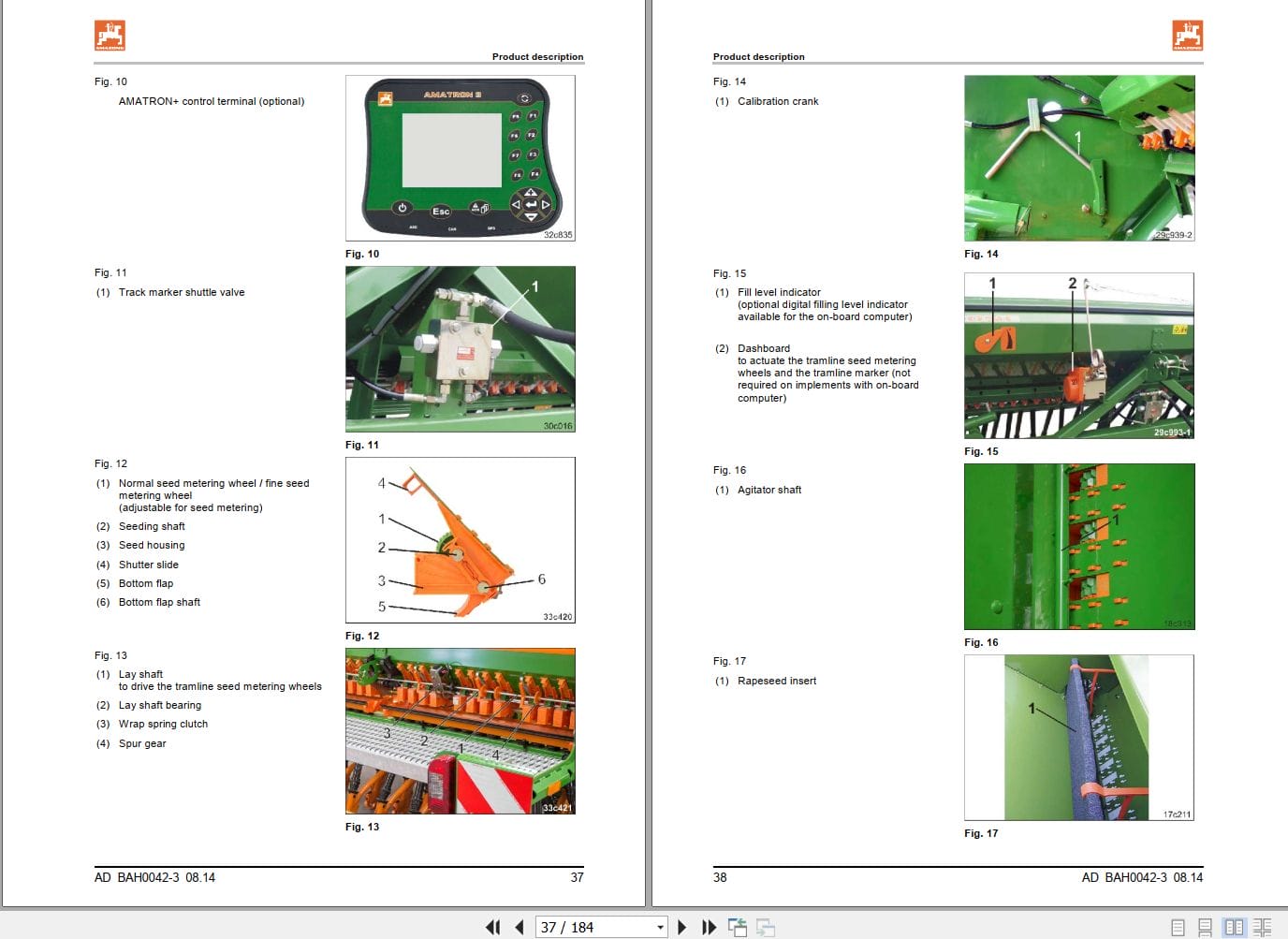 Amazone Seed Drills AD2500 to AD400 Operating Manual MG3818 (2)