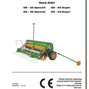 Amazone Seed Drills D9 25 D9 30 D9 40 Operating Manual MG3883 (1)