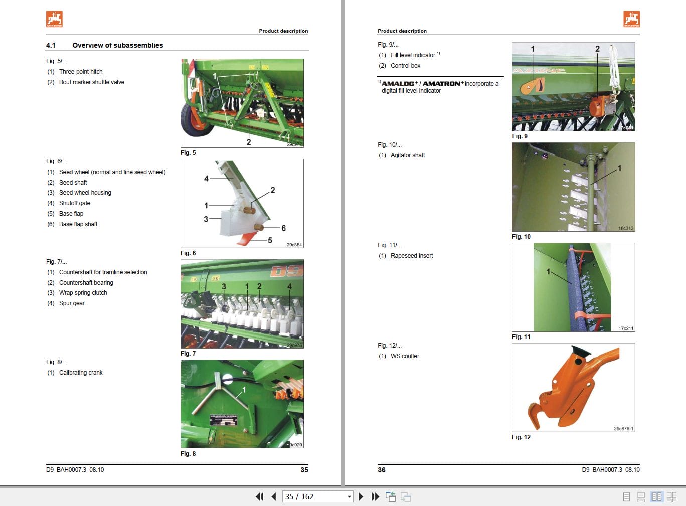 Amazone Seed Drills D9 25 D9 30 D9 40 Operating Manual MG3883 (2)