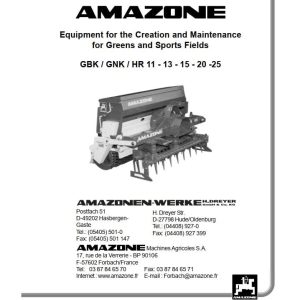 Amazone Seeder GBK11 GBK13 GBK15 GBK20 GBK25 Operating Manual 991831 (1)