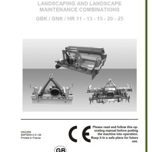 Amazone Seeder GNK13 GNK15 GNK20 GNK25 Operating Manual MG2299 (1)