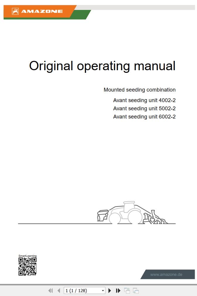 Amazone Seeding Avant 4002 2 5002 2 6002 2 Operating Manual MG6545 EN II (1)