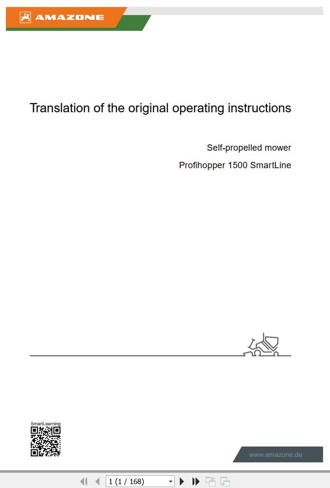 Amazone Self Propelled Mower 1500 SmartLine Operating Manual MG7482 EN II (1)