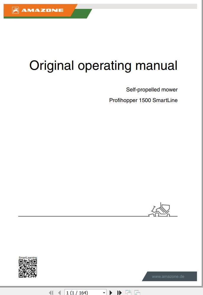 Amazone Self propelled Mower 1500 SmartLine Operating Manual MG6399 EN II (1)