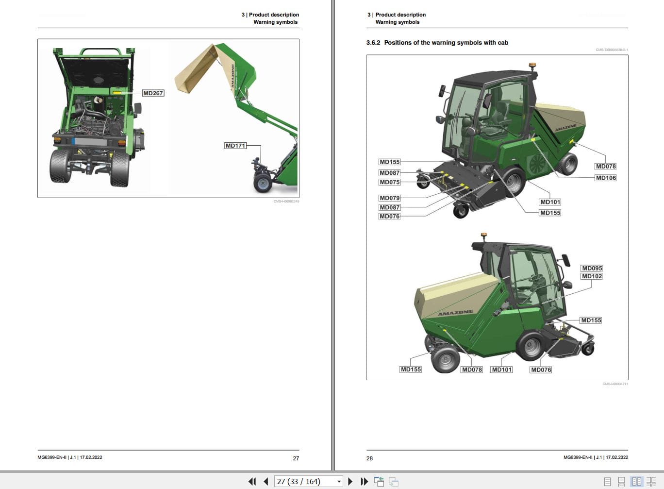 Amazone Self propelled Mower 1500 SmartLine Operating Manual MG6399 EN II (2)