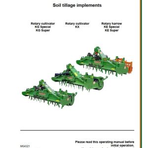 Amazone Soil Tillage Implements KG KX KE Operating Manual MG4321 (1)