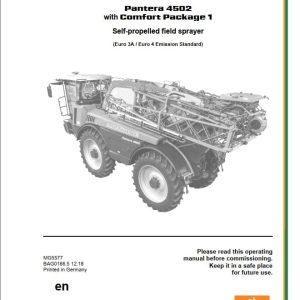 Amazone Sprayer Pantera 4502 Operating Manual MG5577 (1)
