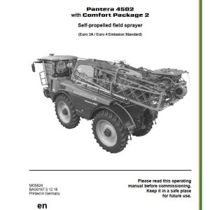 Amazone Sprayer Pantera 4502 Operating Manual MG5624 (1)