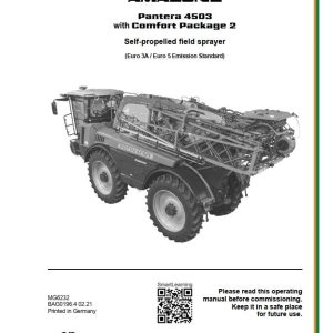 Amazone Sprayer Pantera 4503 Operating Manual MG6232 (1)
