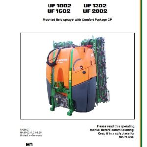 Amazone Sprayer UF1002 UF1602 UF1302 UF2002 Operating Manual MG6607 (1)