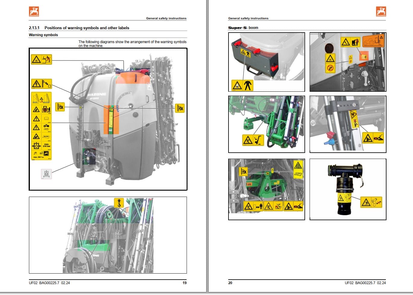 Amazone Sprayer UF1002 UF1602 UF1302 UF2002 Operating Manual MG6980 (2)