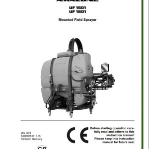 Amazone Sprayer UF1501 UF1801 Operating Manual MG1226 (1)