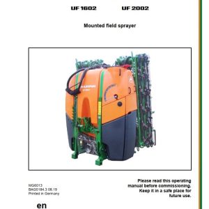 Amazone Sprayer UF1602 UF2002 Operating Manual MG6013 (1)