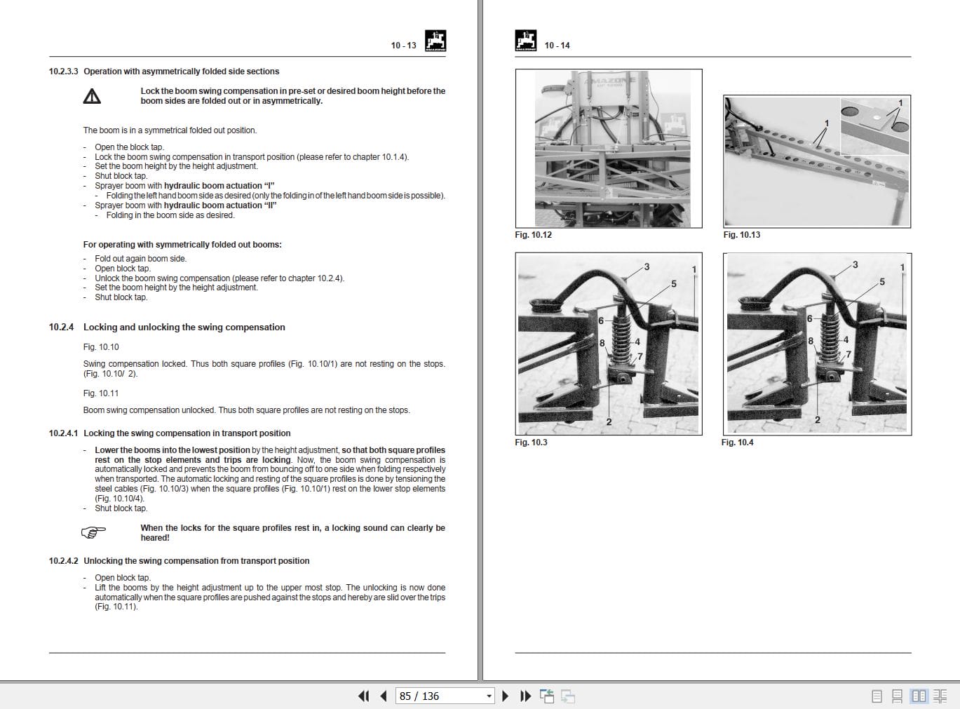 Amazone Sprayer US 605 805 1005 1205 Instructions Manual MG479 (2)