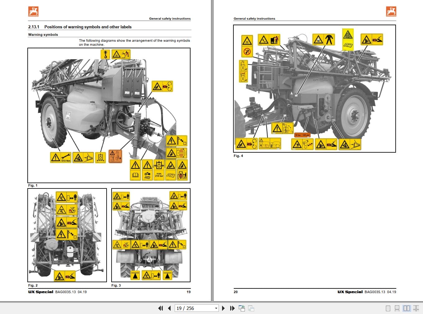 Amazone Sprayer UX 3200 4200 5200 Special Operating Manual MG3424 (2)