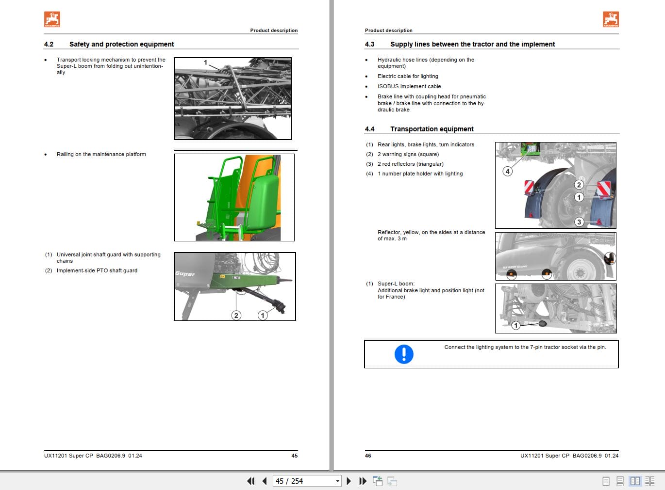 Amazone Sprayer UX11201 Super Operating Manual MG6797 (2)
