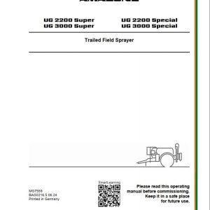 Amazone Sprayers UG 2200 UG 3000 Operator Manual MG7559 (1)