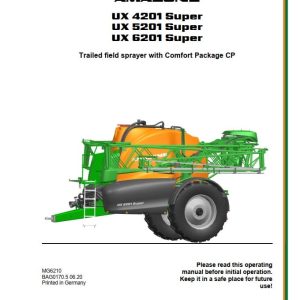 Amazone Sprayers UX 4201 5201 6201 Super Operating Manual MG6210 (1)