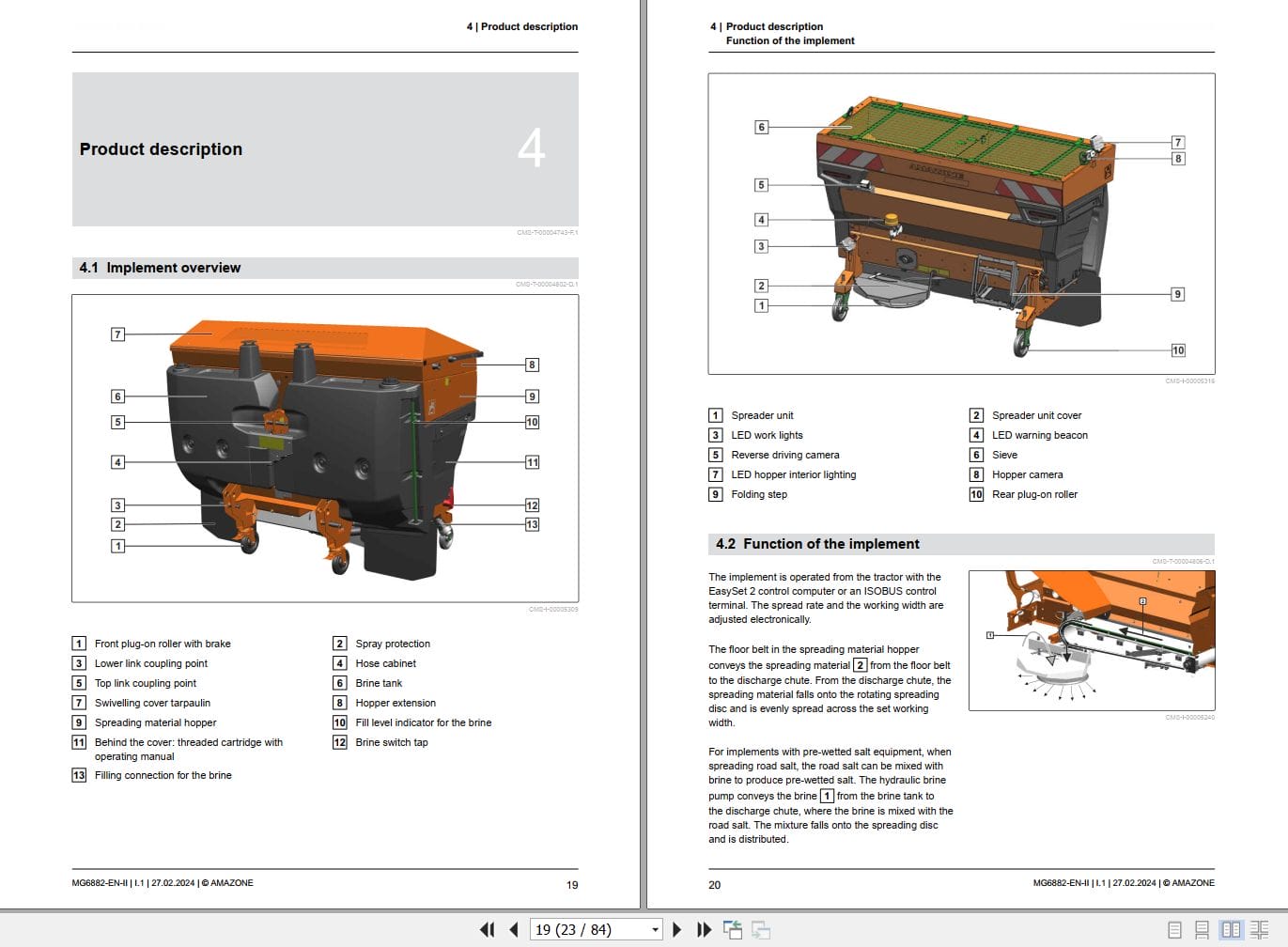 Amazone Spreader IceTiger IceTiger S Operating Manual MG6882 EN II (2)