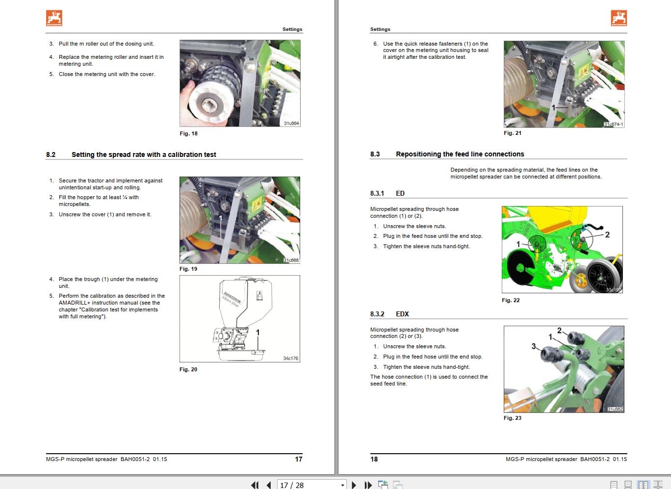 Amazone Spreader MGS P Supplement Operating Manual MG4055 (2)