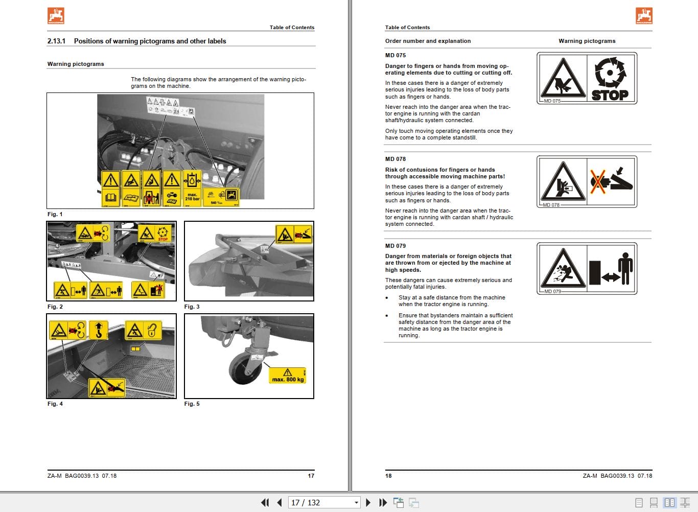 Amazone Spreader ZA M 1001 Special Profis Operating Manual MG3333 (2)