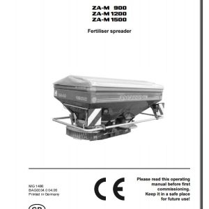 Amazone Spreader ZA M 900 1200 1500 Operating Manual MG1486 (1)