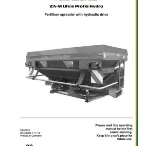 Amazone Spreader ZA M Ultra Profis Hydro Operating Manual MG2879 (1)