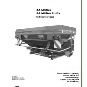 Amazone Spreader ZA M Ultra Profis Operating Manual MG2867 (1)