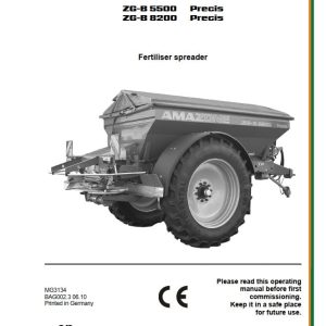 Amazone Spreader ZG B 5500 8200 Precis Operating Manual MG3134 (1)