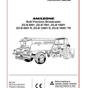 Amazone Spreader ZG B 6001 to 16001TR Instructions Manual MG251 (1)
