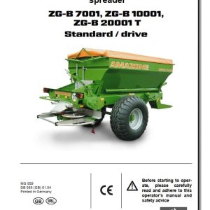 Amazone Spreader ZG B 7001 10001 20001T Operating Manual MG959 (1)