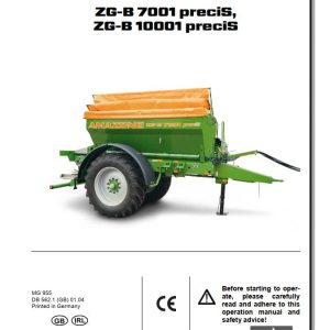 Amazone Spreader ZG B 7001 10001 Precis Operating Manual MG955 (1)