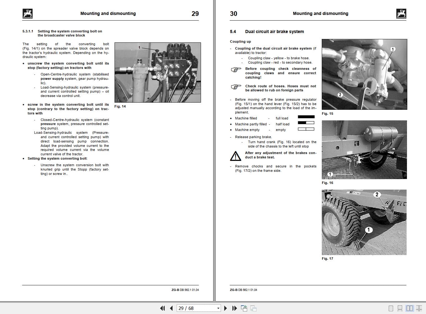 Amazone Spreader ZG B 7001 10001 Precis Operating Manual MG955 (2)