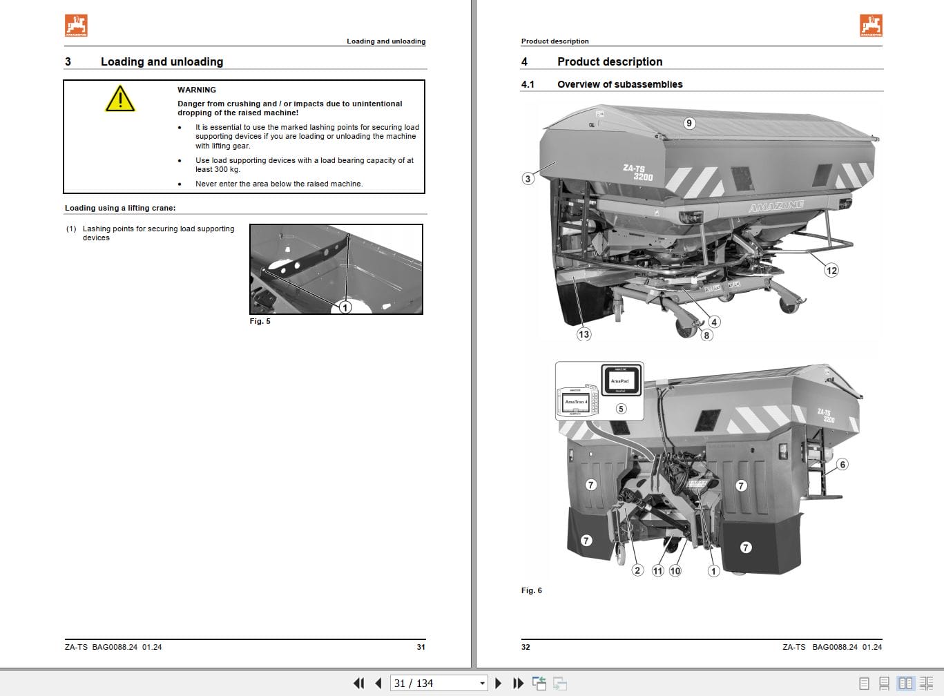 Amazone Spreader ZG TS Operating Manual MG4139 (2)