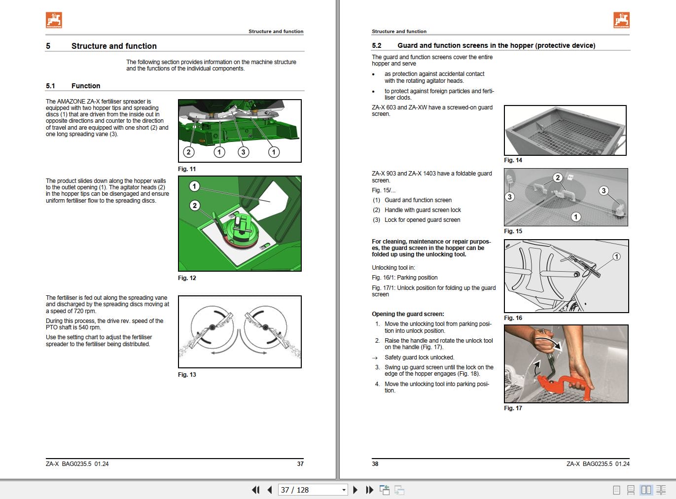 Amazone Spreaders ZA X 603 903 1403 ZA XW 503 Operating Manual MG7693US (2)