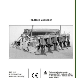 Amazone TL Deep Loosener Operating Manual MG1022 (1)