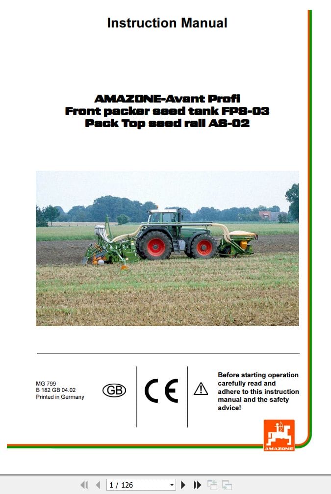 Amazone Tank FPS 03 AS 02 Instructions Manual MG799 (1)
