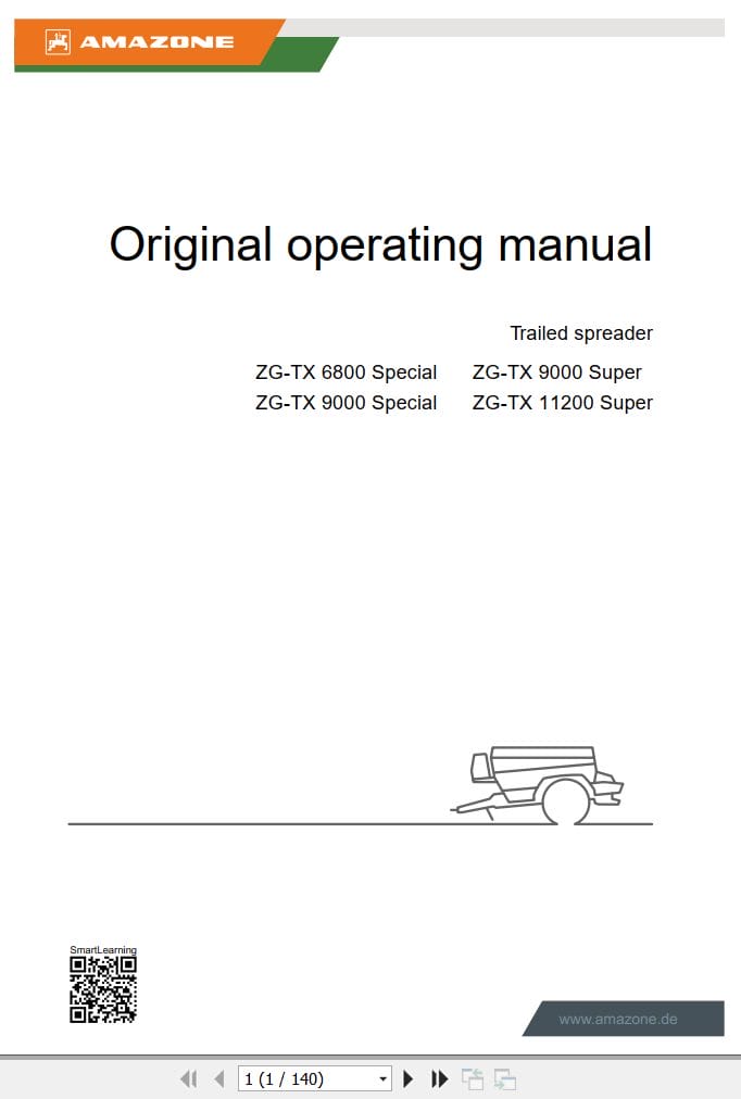 Amazone Trailed spreader ZG TX 6800 9000 Special Super Operating Manual MG7645 EN GB (1)
