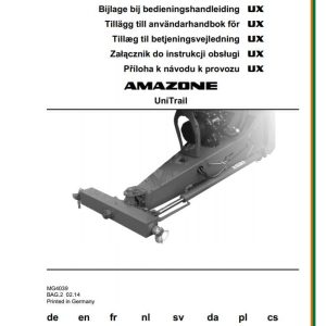 Amazone UniTrail UX Supplement operating manual MG4039 (1)