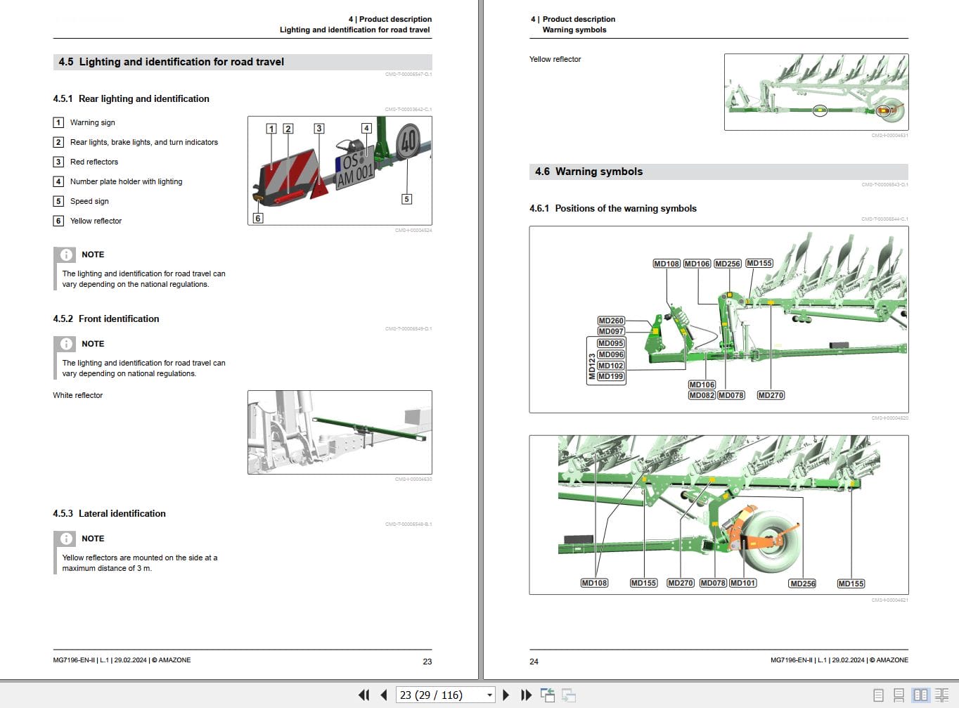 Amazone reversible plough Tyrok 400 400V Operating Manual MG7196 EN II (2)
