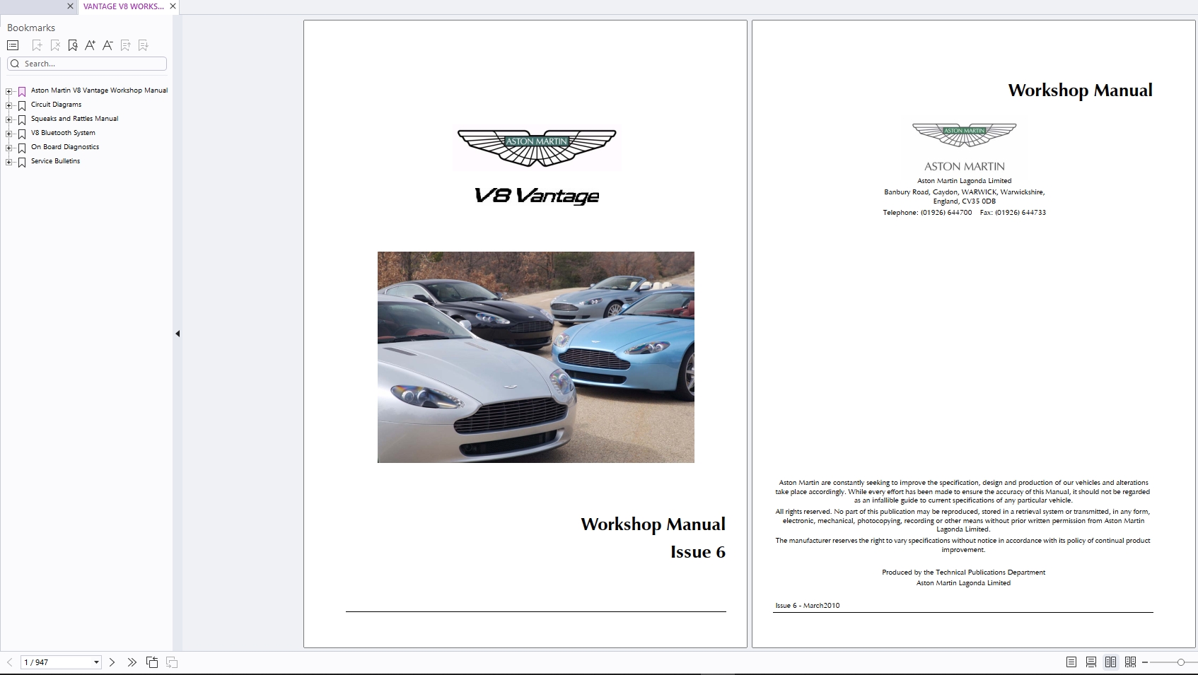 Aston Martin Workshop Manual Wiring Diagrams (1)