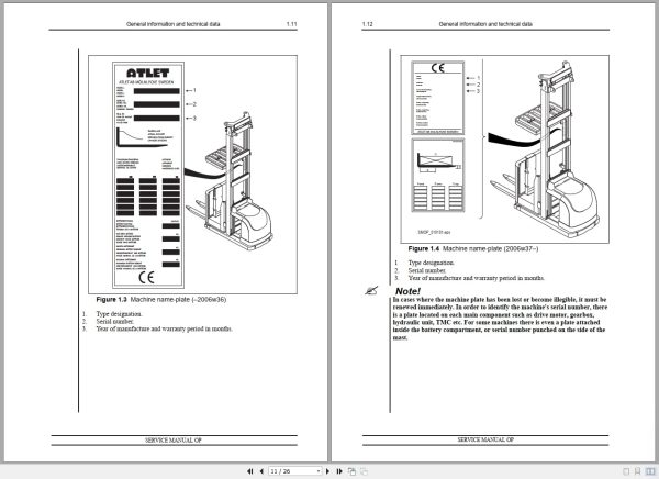 Atlet Forklift OP Series Service Manual Atlet Forklift Op Series Service Manual (2)