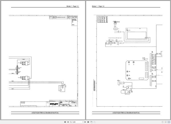 Atlet Forklift P Series Service Manual Electrical Diagrams 119041 (2)
