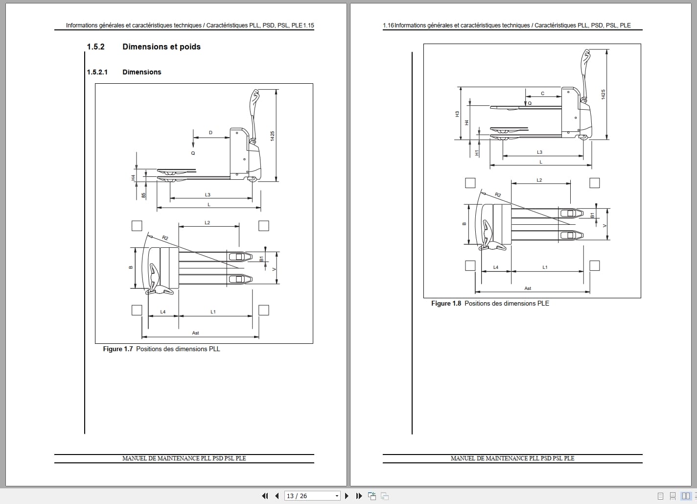 Atlet Forklift PLL PSD PSL PLE Series Service Manual 119023 2012A FR (2)