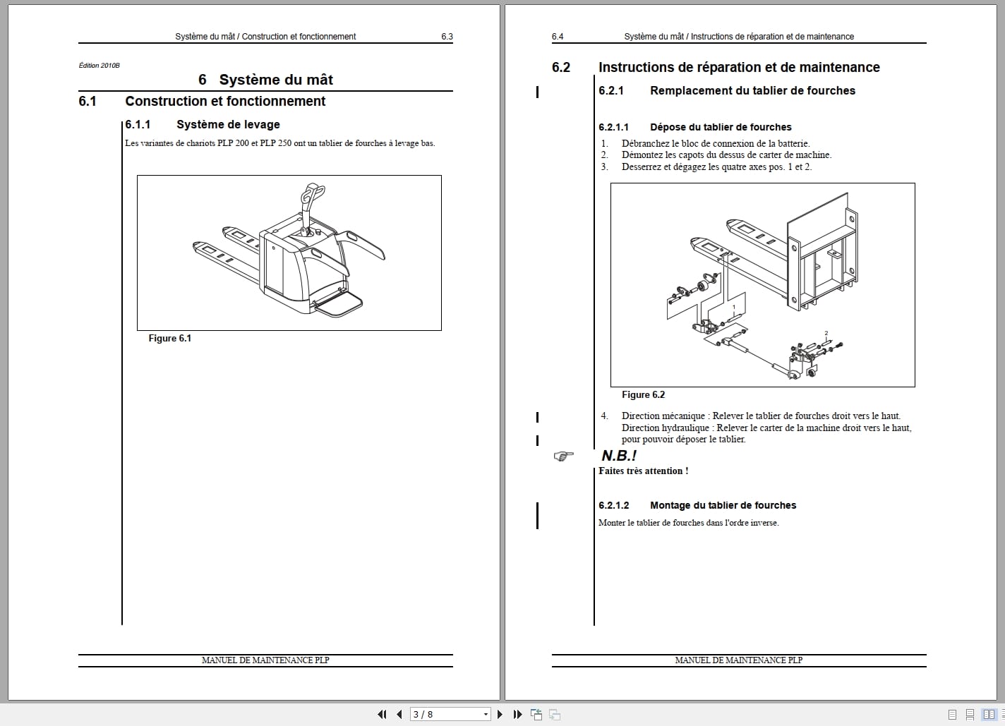 Atlet Forklift PLP200 PLP250 Service Manual 119026 FR (2)