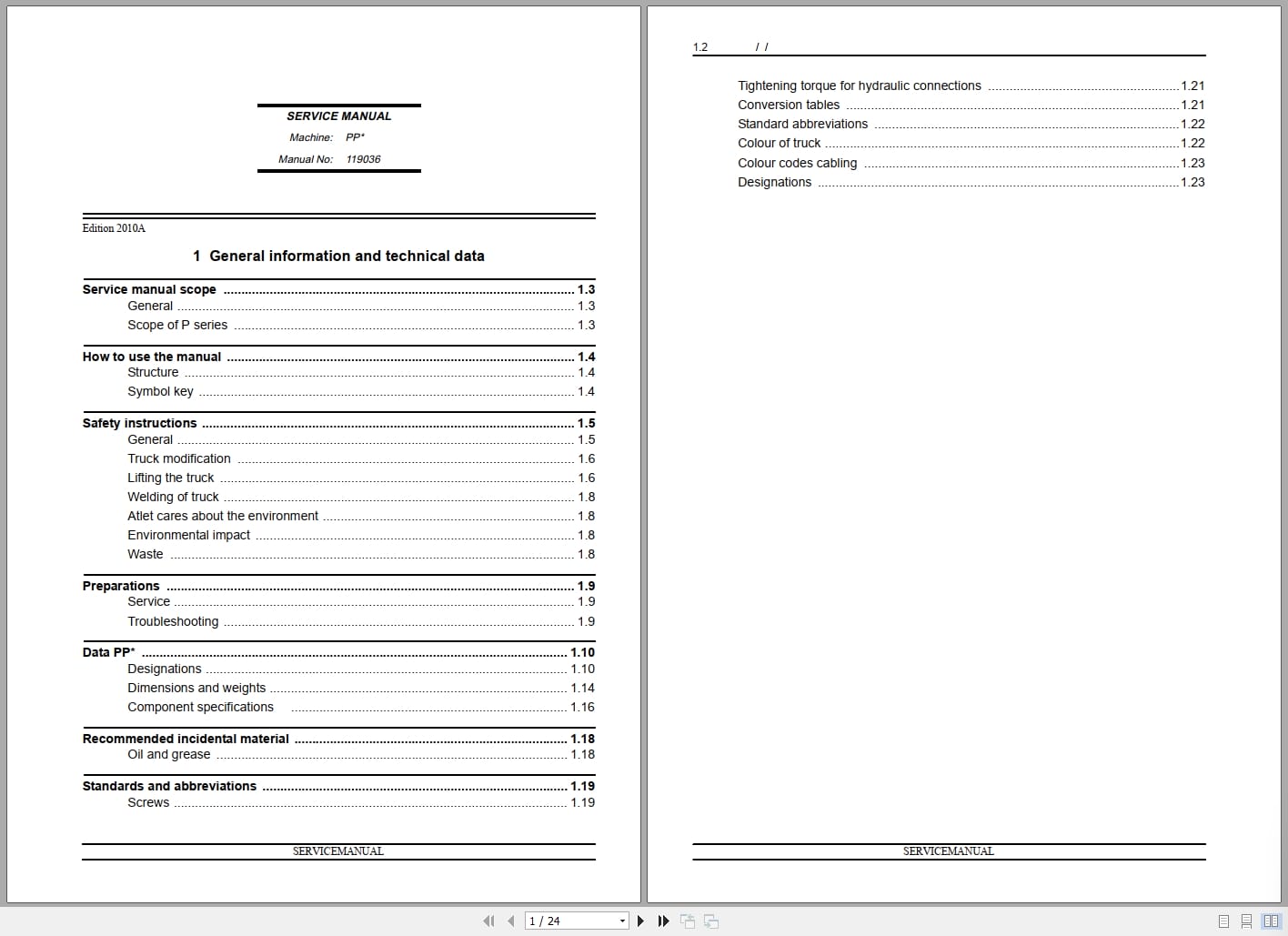 Atlet Forklift PP Series Service Manual (1)