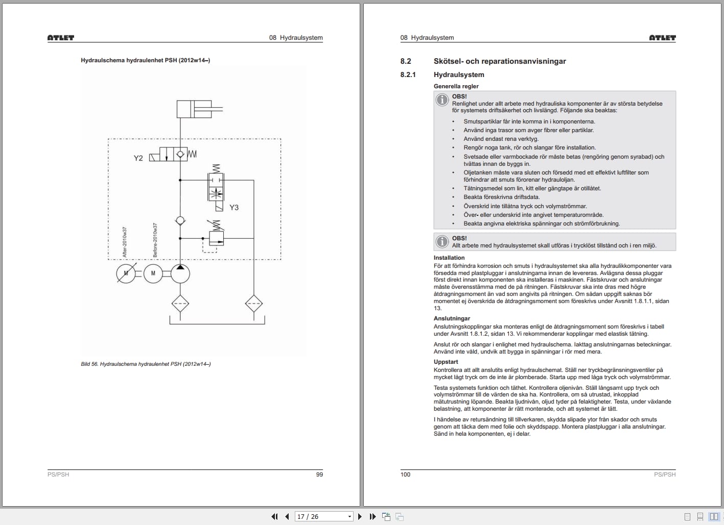 Atlet Forklift PS125 PSH160 PSH200 Service Manual 119028 SV (3)